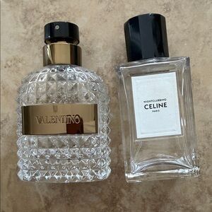 Valentino Crystal Studded Glass Perfume Bottle with Gold Band